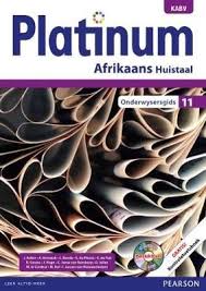 Platinum Afrikaans Huistaal Gr 11 OG with Control Test Book & Question Bank CD
