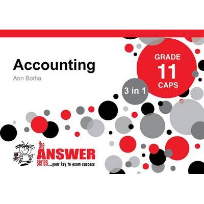 Answer Series Gr 11 Accounting '3 in 1': ENGLISH