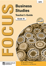Focus Business Studies Grade 10 Teacher's Guide